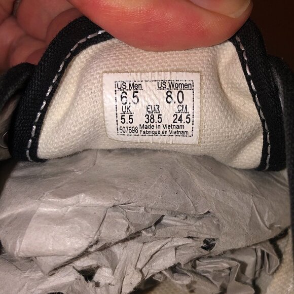 VANS OFF THE WALL Sneakers W8/M6.5 Black Thank You Floral Print Unisex - Picture 6 of 10